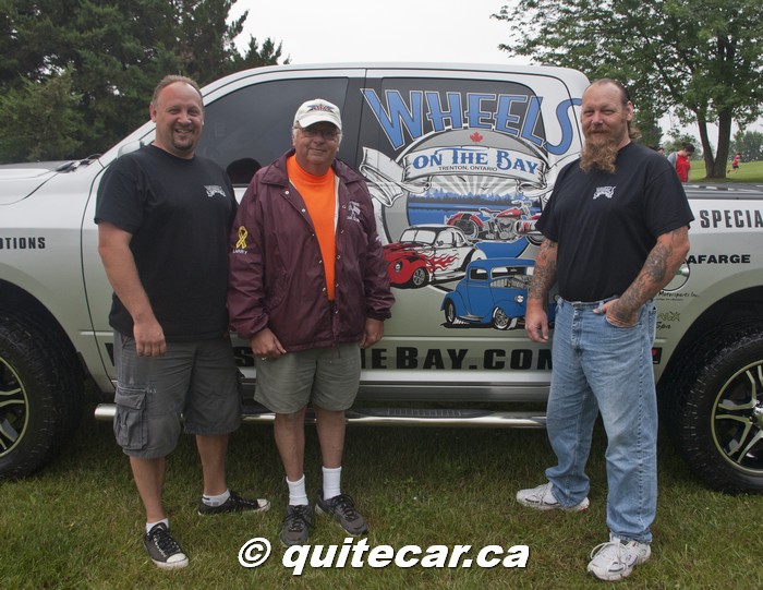 Don Postma (Wheels on the Bay), Larry Young (the Drifters Car Club) and Rob Postma.